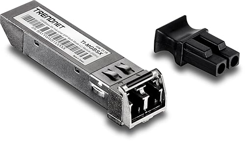 TRENDnet 1000Base- SX Industrial SFP Multi-Mode LC Module (550m- 1,804 Ft),IEE 802.3z, ANSI, Data Rates up to 1.25 Gbps, LC-Type Duplex, Hot-Pluggable, MSA Compliant, TI-MGBSX Up to 550 m (1804 ft.)