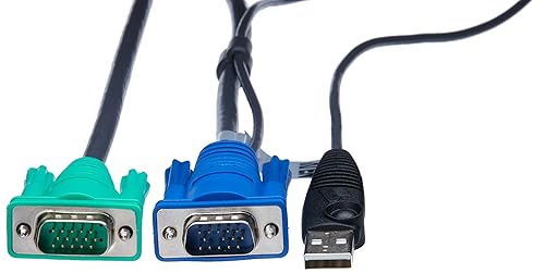 ATEN 2L5205U USB KVM Cable SPHD15 to VGA and USB A (15 Feet)