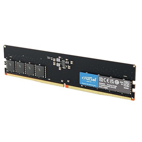 Crucial 64GB DDR5 RAM 5600MHz (or 5200MHz or 4800MHz) Desktop Memory, UDIMM 288-Pin, Compatible with Latest Intel Core Ultra and AMD Ryzen 8000 & Above – CT64G56C46U5