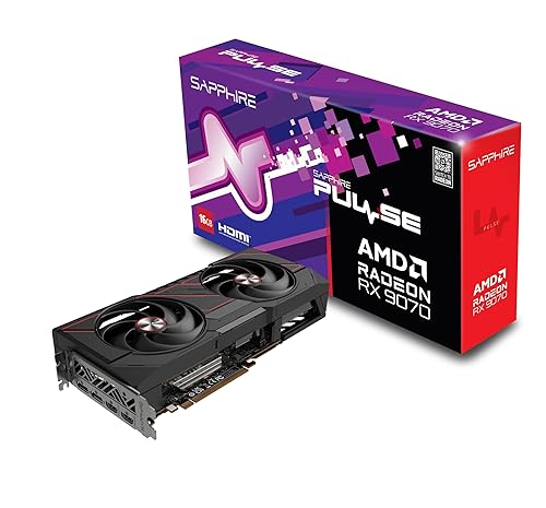 Sapphire 11349-03-20G Pulse AMD Radeon™ RX 9070 Gaming Graphics Card with 16GB GDDR6, AMD RDNA 4