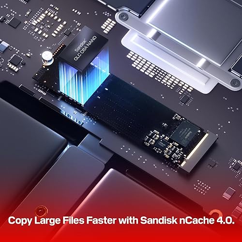 SANDISK 4TB WD Blue SN5100 NVMe SSD - M.2 2280, PCIe Gen 4.0, Internal Solid State Drive - Read Speeds Up to 6,900MB/s, Upgrade Storage for PC/Laptops - WDS400T5B0E