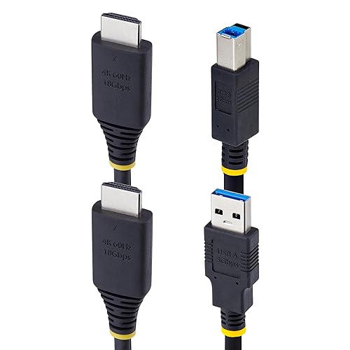 StarTech.com 6ft (1.8m) HDMI and USB 5Gbps KVM Cable, 4K 60Hz, HDMI 2.0 and USB Combo Cable for KVM Switch