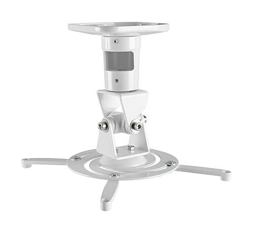 AMER Projector Mount - Ceiling Bracket LCD DLP Tilt 360° Swivel 30lbs (White)