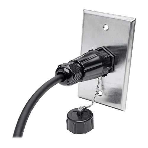 Tripp Lite 4K HDMI Coupler (F/Industrial Coupler, Wall Plate Coupler, 4K @ 60 Hz, IP67 Rated, Dust Cap, Black (P569-000-FF-Ind)
