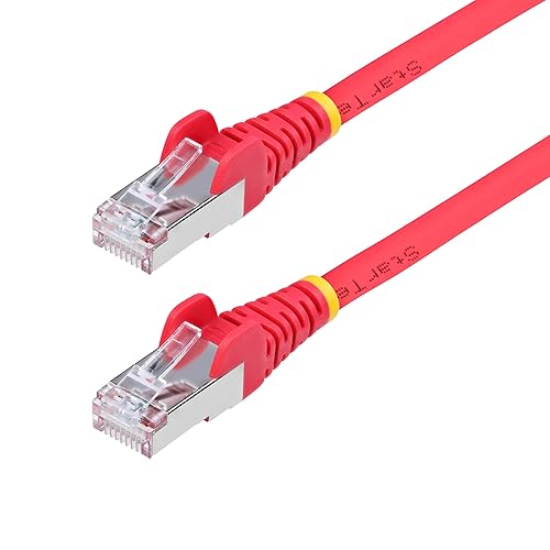StarTech.com 10ft Red CAT6a Ethernet Cable, Snagless RJ45, 10GbE, 100W PoE++, S/FTP, 500MHz, 27AWG Pure Bare Copper, LSZH