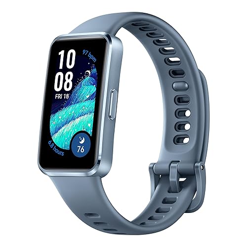 HUAWEI Band 10 Smartwatch with AI-Powered Fitness Monitoring, Pro-Level Sleep Analysis, Emotional Wellbeing Assistant, Streamlined Metallic Design, Fast Charging, Compatible with iOS Android, Blue