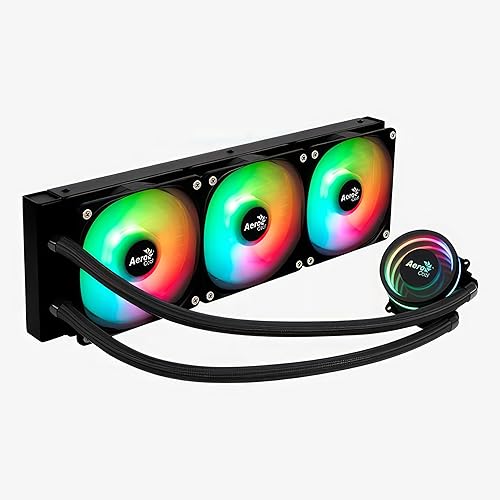 AeroCool Oasis L360 ARGB AIO Liquid CPU Cooler, TDP 300W, 360mm Radiator, Mirage Design with ARGB Lighting, 3x120mm ARGB Fans, Intel LGA 1700, 1200, 115X, 1851, 1366, AMD AM5/AM4 Sockets - Black Black AIO L360mm