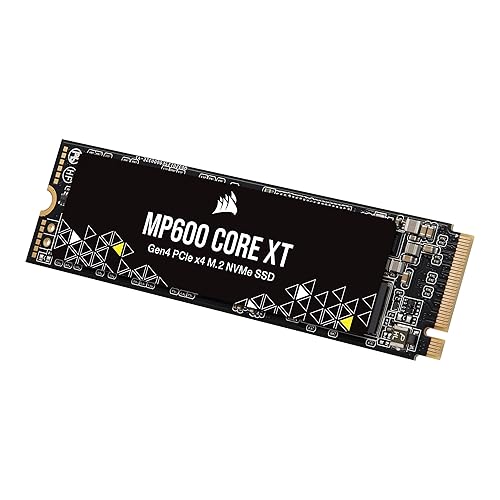 CORSAIR MP600 CORE XT 2TB M.2 PCIe Gen4 NVMe SSD – Up to 5900MB/s – QLC NAND – M.2 2280 – for PCIe 4.0 Notebooks and Desktops – Black 2TB MP600 CORE XT (Gen4)