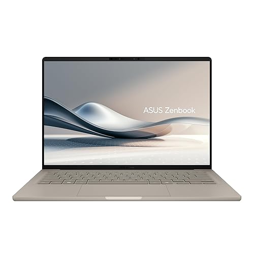 ASUS Zenbook A14; Copilot+ PC, Ultrathin Laptop, 14” WUXGA OLED, Snapdragon® X Processor, 16 GB Memory, 512GB SSD, Wi-Fi 6E, Zabriskie Beige, UX3407QA-DS52-CB