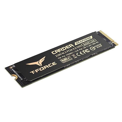 TEAMGROUP T-Force A440 Lite 2TB Graphene Heatsink 3D NAND TLC NVMe Phison PS5027-E27T PCIe 4.0 Gen4x4 M.2 2280 Internal SSD Read/Write 7400/6400 MB/s TM8FFQ002T0C129 2TB A440 LITE