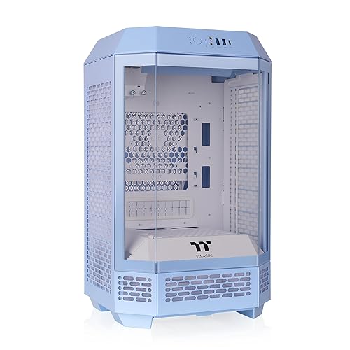 Thermaltake Tower 250 Hydrangea Blue Mini-ITX Mini Tower; 2x120mm CT Fans Included; 360mm Radiator Support; 360mm GPU Clearance; Dual Chamber; CA-1Z9-00SFWN-00 Tower 250 Hydrangea Blue Case