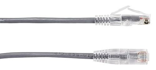 5Ft Gray Cat6a Slim 28Awg Patch