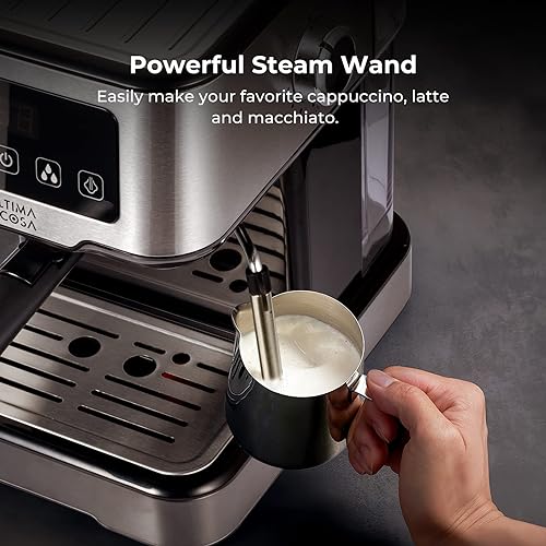 Espresso Machine 15 Bar, Ultima Cosa Espresso and Cappuccino Machine with Foaming Milk Frother, Digital Touch Screen Coffee Machine with Removable Water Tank