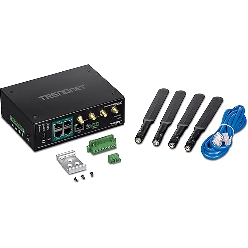TRENDnet Industrial AC1200 Wireless Gigabit PoE+ Router,TI-WP100, Black Router + PoE