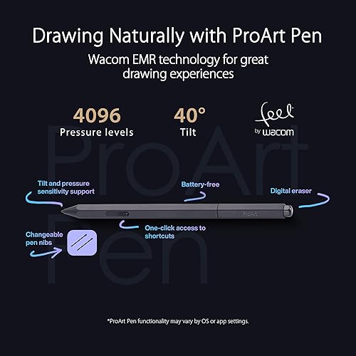 ASUS ProArt Display 15.6” 4K Pen Display (PA169CDV) – IPS, UHD (3840 x 2160), WACOM FEEL EMR, 100% sRGB, Calman Verified, PANTONE Validated, Speakers, USB-C, 10-point Touch, ASUS Dial, 3 year warranty 16 4K Touch Wacom Pen PANTONE Validated