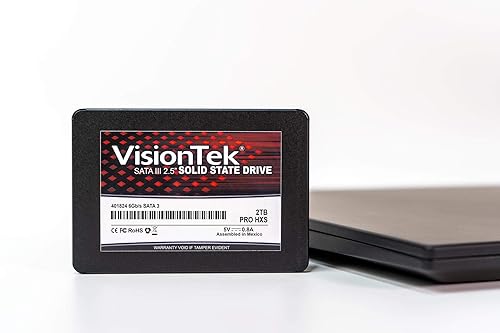 VisionTek 2TB PRO HXS 7mm 2.5 Inch SATA III Internal Solid State Drive with 3D TLC NAND Technology for Desktop Computers, Laptops and Mac Systems (901312)