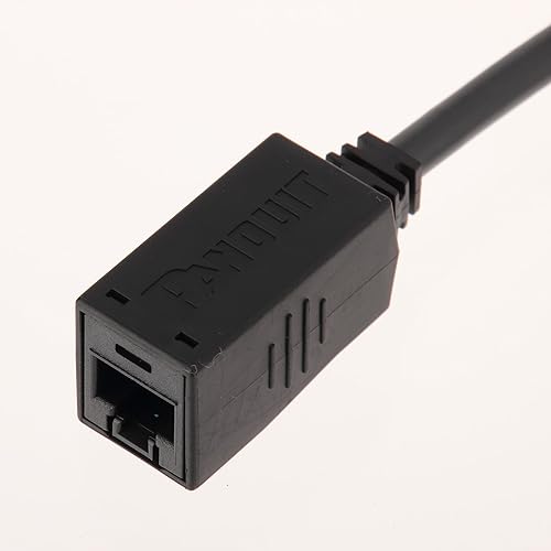 Panduit Break-Away - Patch adapter - RJ-45 (M) to RJ-45 (M) - 8 in - UTP - CAT 6a - molded - black