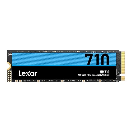 Lexar NM710 SSD 1TB PCIe Gen4 NVMe M.2 2280 Internal Solid State Drive, Up to 5000MB/s (LNM710X001T-RNNNU)