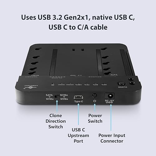 Multi-Function M.2 NVMe/SATA Storage Adapter with Clone Function (CB-M2NVME-C3)