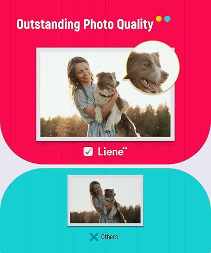 Liene Photo Paper & Cartridge, 2 Ink Cartridge Refill & 72 sheets photo papers, 4x6, Dye Sublimation, Water & Oxidation-Proof, Compatible w/Liene PixCut S1 Photo Sticker Printer and Cutter