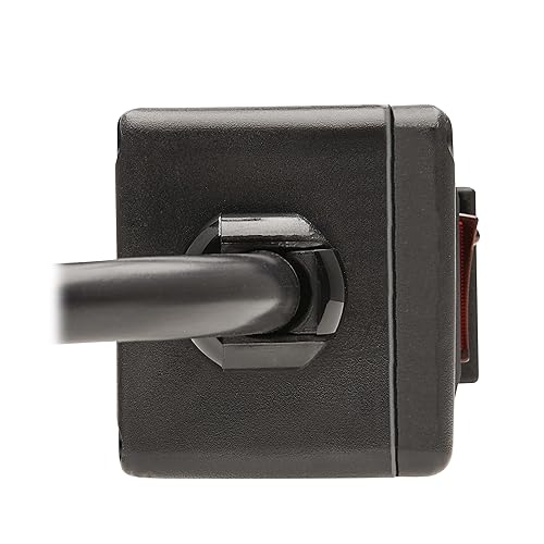 Tripp Lite Safe-IT Surge Protector with Coiled Power Cable, 6 Standard Outlets, Lighted On/Off Switch, 10 Foot Spiral Cord, 300 Joules, 10,000 Insurance & (TLP610COILAM)