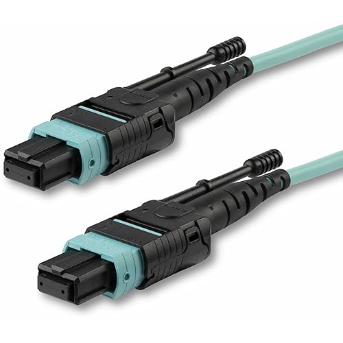 StarTech.com 5m (16.4ft) MTP(F)/PC OM3 Multimode Fiber Optic Cable, 50/125, 40G, Low Insertion Loss, MPO Fiber Jumper Cord