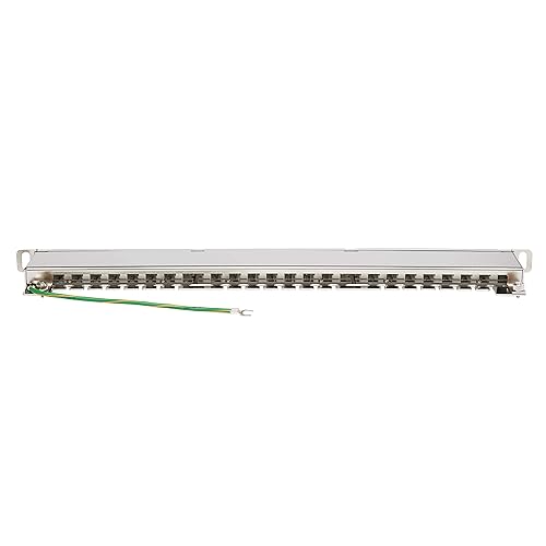 Tripp Lite RJ45 Patch Panel, Cat5e/Cat6 Patch Panel, 24 Port Patch Panel, Shielded, Krone IDC, 0.5U Rack Mount, 568A/B, TAA Compliant (N252-024-HU-SHK) 24 Port 568A/B