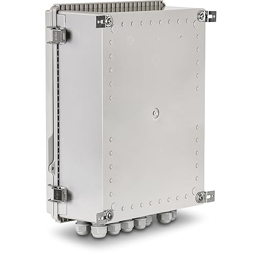 TRENDnet Outdoor IP68 Weatherproof Power Supply Box Enclosure, TI-CA3K, Power Supply and Surge Protector Included, IK10 Impact Protection, Power Supply Supports up to 200W (55V DC, 3.6A), White