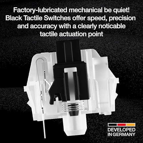 be quiet! Light Mount Mechanical Keyboard | Tactile | Hot-Swappable Lubricated Silent Switches | 3D Media Wheel | ARGB Keyboard | Quality PBT Double-Shot Keycaps | Programmable | BT004US