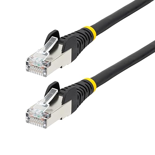 StarTech.com 75ft Black CAT6a Ethernet Cable, Snagless RJ45, 10GbE, 100W PoE++, S/FTP, 500MHz, 27AWG Pure Bare Copper, LSZH