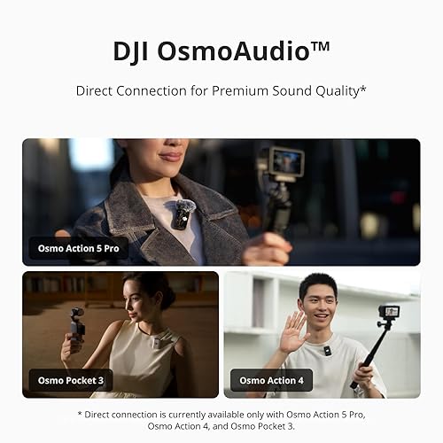 DJI Mic 2 Transmitter (Pearl White), Wireless Microphone with Intelligent Noise Cancelling, 14-Hour Internal Recording, 6-Hour Battery, Magnetic Attachment, Bluetooth Microphone, YouTube, Vlogs