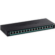 TRENDnet 16-Port Gigabit PoE+ Switch, TPE-TG160H, 123W PoE Power Budget, 32 Gbps Switching Capacity, Desktop Switch, Ethernet Network Switch, Metal, 1U 10" Rack Mountable, Lifetime Protection,Black 123W 16-Port