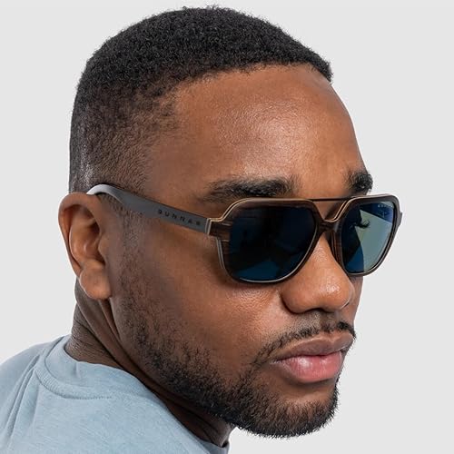 Gunnar Unisex's Humboldt Aviator Blue Light Blocking Glasses, Ebony, 54mm