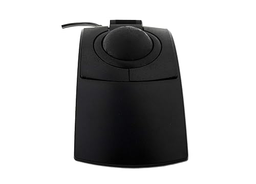 X-keys L-Trac Black USB Trackball Ergonomic 5-Button Backlit (Black)