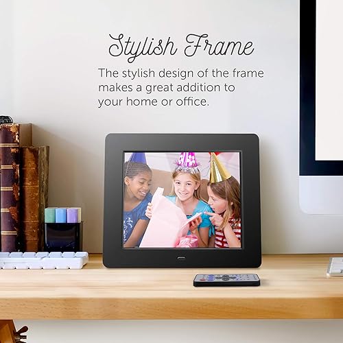 Aluratek ADMPF108F Digital Frame with 512 MB Built-in Memory (Black) 8 (w/ Built-in Memory)