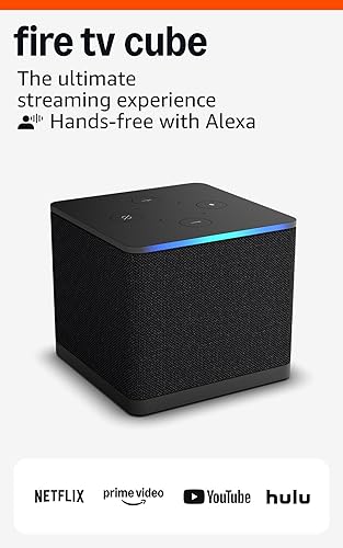 Amazon Fire TV Cube, with AI-powered Fire TV Search, Hands-free streaming device with Alexa, Wi-Fi 6E, 4K Ultra HD