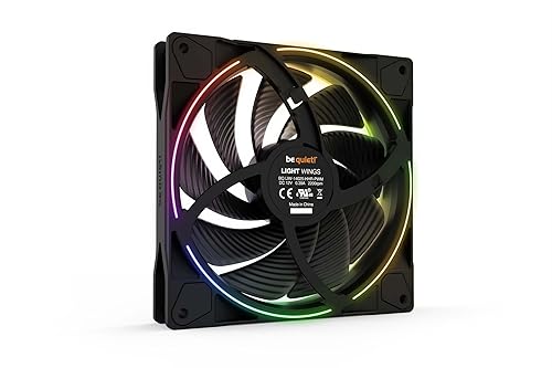 be quiet! Light Wings 140mm PWM High Speed Low Noise Premium ARGB Cooling Fan | 4-Pin | Ideal for Radiators and Heat Syncs | 3-Pack | Black | BL079