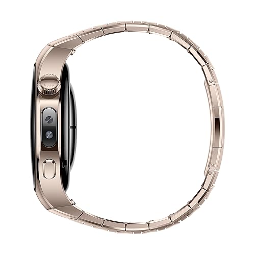 HUAWEI Watch 5, 42mm Smartwatches, Multi-Sensing X-TAP Technology, Spherical Sapphire Glass, Two Battery Modes, Intuitive Smart Gestures, Compatible with iOS and Android, Sand Gold