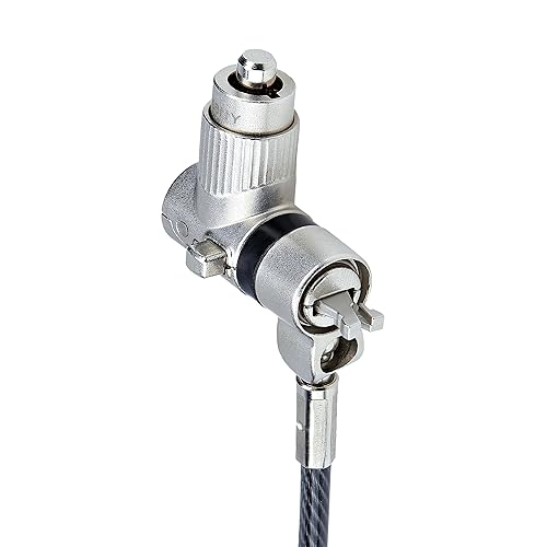 StarTech.com 3-in-1 Universal Laptop Lock 6.6ft (2m), Master Keyed Security Cable, Compatible with Noble Wedge/Nano/K-Slot
