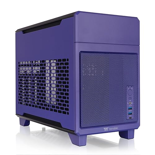 Thermaltake TR100 SFF Chassis; mITX Support; 18.9 Liters; PCIe 4.0 Riser Cable Included; 360mm GPU Clearance; 280mm Radiator Support; Removable PCIe Bracket; Future Dusk; CA-11A-00SNNN-00