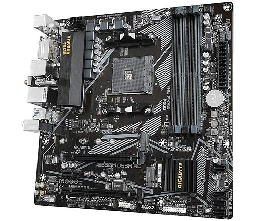 GIGABYTE B550M DS3H AC (AM4 AMD/B550/Micro ATX/Dual M.2/SATA 6Gb/s/USB 3.2 Gen 1/PCIe 4.0/HMDI/DVI/DDR4/Motherboard)