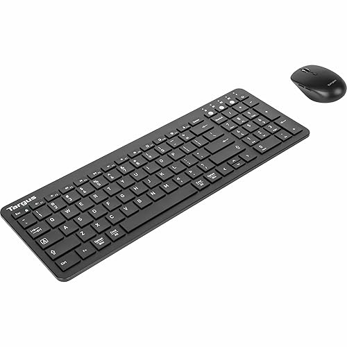 Targus Midsize Keyboard and Midsize Comfort Mouse Bundle, Black (AKM619AMUS)