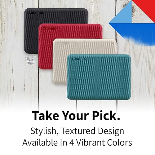 Toshiba Canvio Advance 4TB Portable External Hard Drive USB 3.0, Green - HDTCA40XG3CA Backup 2.0 Green 4TB