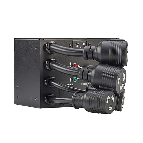 Eaton Tripp Lite Series Maintenance Bypass Switch for UPS Battery Backup, 4 Outlets (2 L6-30R + 2 L6-20R), Compatible with SU5000RT, SU5000RTF, SU6000RT and SU6000RTF UPS, 2-Year Warranty (SUPDMBP6K) Maintenance Bypass Switch Accessory