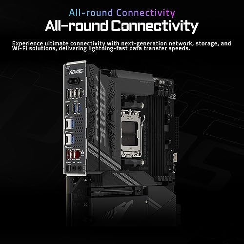 GIGABYTE X870 A Elite WIFI7 Motherboard - Supports AMD Ryzen 9000 CPUs, 16+2+2 Phase VRM, up to 8000MHz DDR5 (OC), 3xPCIe 5.0, Wi-Fi 7, 2.5GbE LAN, USB 4