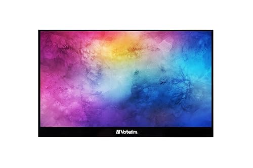 Verbatim Portable Touchscreen Monitor 14 USB-C HDMI Full HD 1080p IPS Display with Metal Housing and Adjustable Kick Stand for Laptops and Gaming Consoles 14 Touchscreen