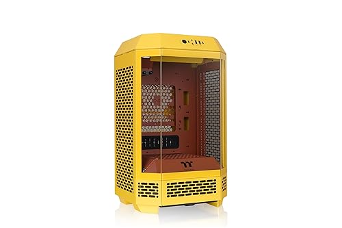 Thermaltake Tower 250 mITX Mini Tower; 2x120mm CT Fans Included; 360mm Radiator Support; 360mm GPU Clearance; Dual Chamber; Butter Caramel; CA-1Z9-00SMWN-00 Tower 250 Butter Caramel Case