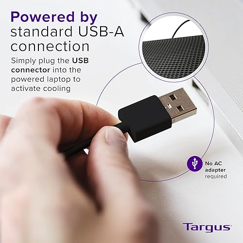 Targus Laptop Chill Mat for up to 16-Inch Laptop, Black (PA248U5) 16 inch Portable Chill Hub Mat