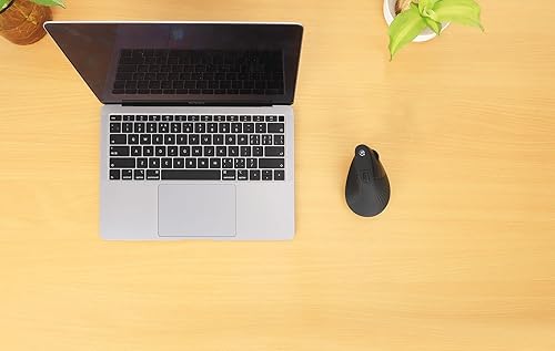 MANHATTAN Ergonomic Vertical Wireless Mouse USB-A Black