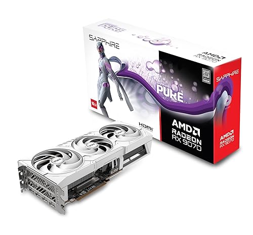 Sapphire 11349-02-20G Pure AMD Radeon™ RX 9070 Gaming OC Graphics Card with 16GB GDDR6, AMD RDNA 4